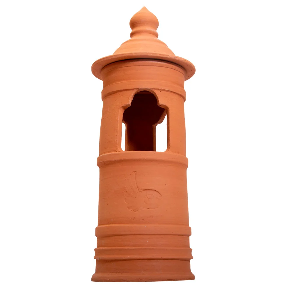 Campana de humo artística operada a mano en arcilla refractaria 100% Made in Italy Gemi Elettronica
