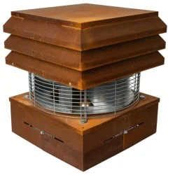 Profesional acero corten cuadrado Extractor de humo 