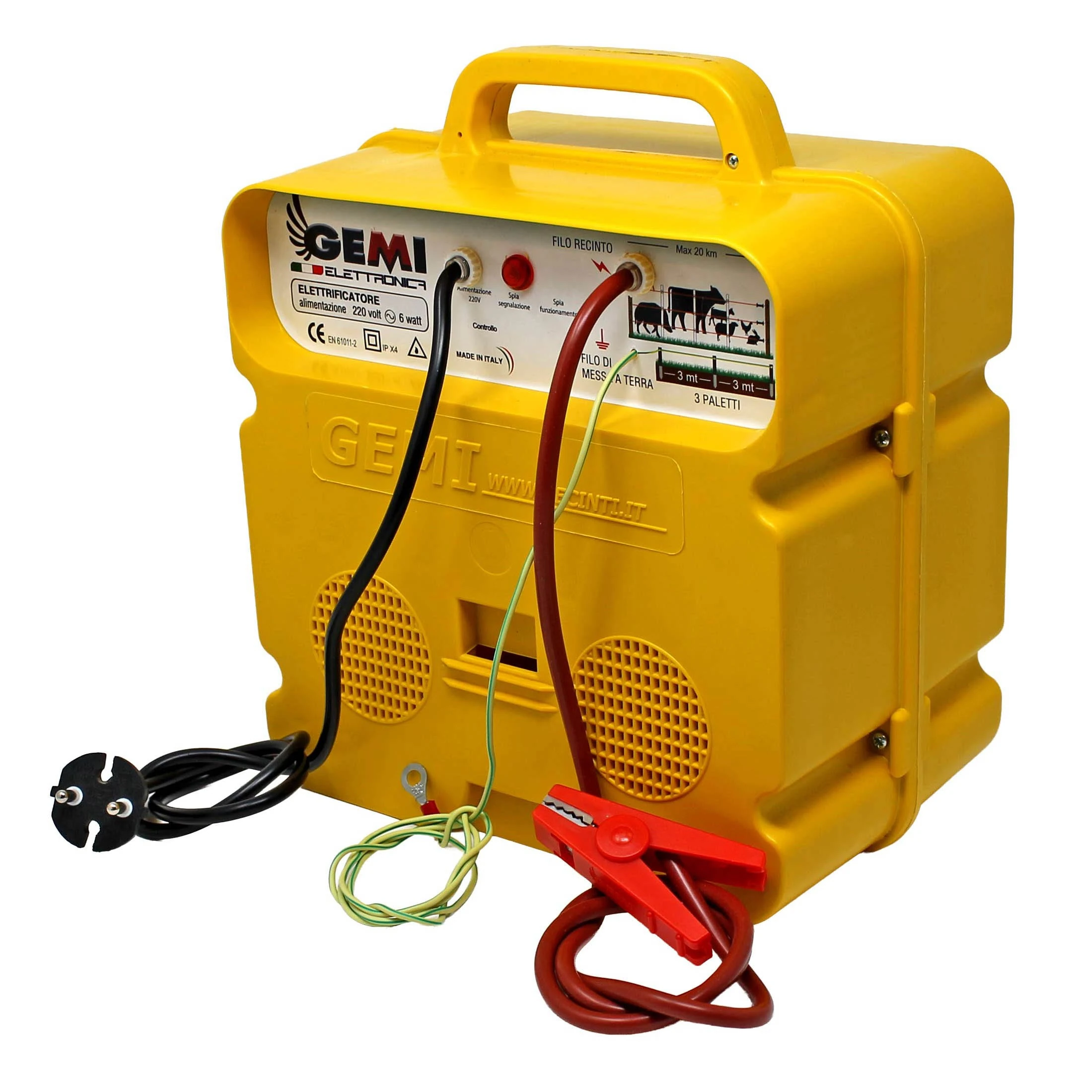 Electrificador E/220 de potencia reducida 220 V para gatos perros conejos gallinas