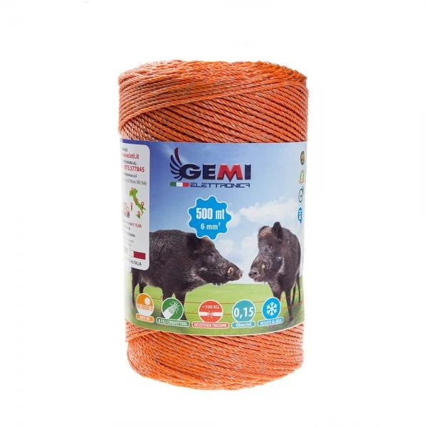 Alambre 500 m 6 mm² para pastores eléctricos